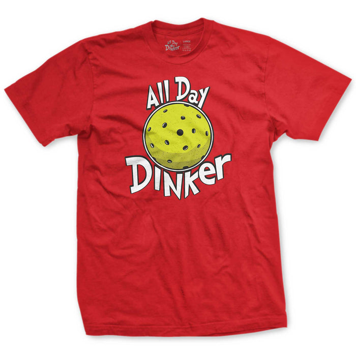 All Day Dinker T-Shirt - All Day Dinker- Unisex Red T-Shirt