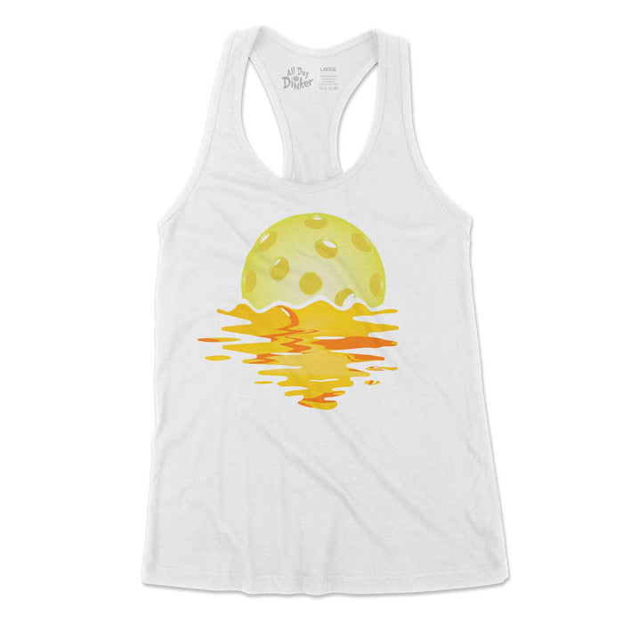 Ball Sunset - Women's Tank Top - All Day Dinker- Womens Red Tank Top