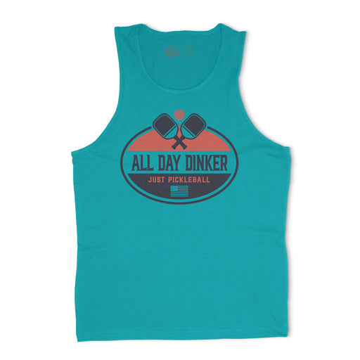 Just Pickleball Tank Top - All Day Dinker- Mens Heather_gray Tank Top