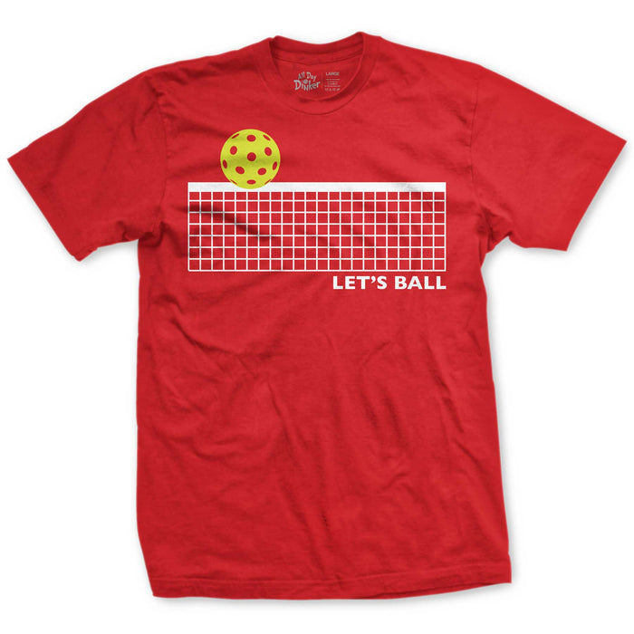 Let's Ball Net T-Shirt - All Day Dinker- Unisex Red T-Shirt