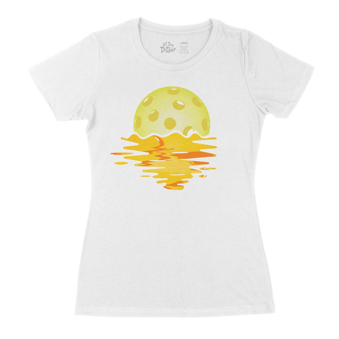 Pickleball Sunset - Women's T-Shirt - All Day Dinker- Womens Red T-Shirt