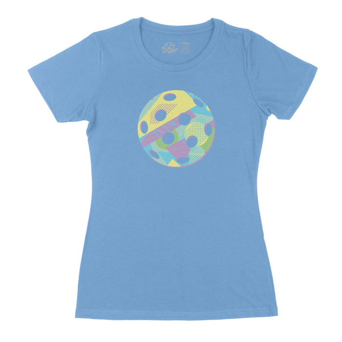 Retro Pastel Pickleball - Women's T-Shirt - All Day Dinker- Womens Black T-Shirt