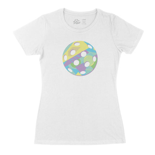 Retro Pastel Pickleball - Women's T-Shirt - All Day Dinker- Womens Black T-Shirt