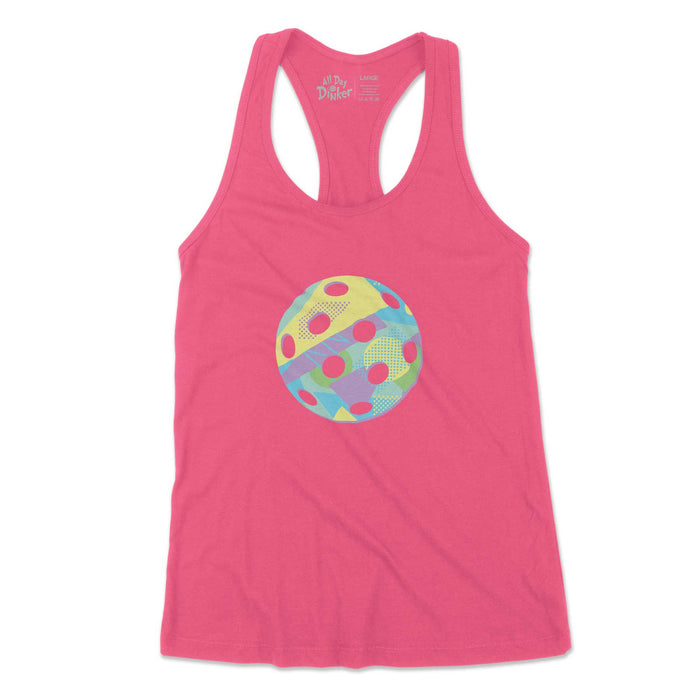 Retro Pastel Pickleball - Women's Tank Top - All Day Dinker- Womens Black Tank Top