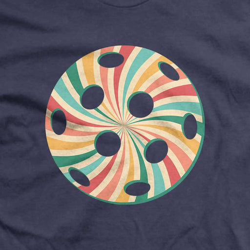 Retro Spiral Pickleball T-Shirt - All Day Dinker- Unisex Black T-Shirt