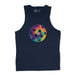 Tie Dye Pickleball Tank Top - All Day Dinker- Mens Red Tank Top