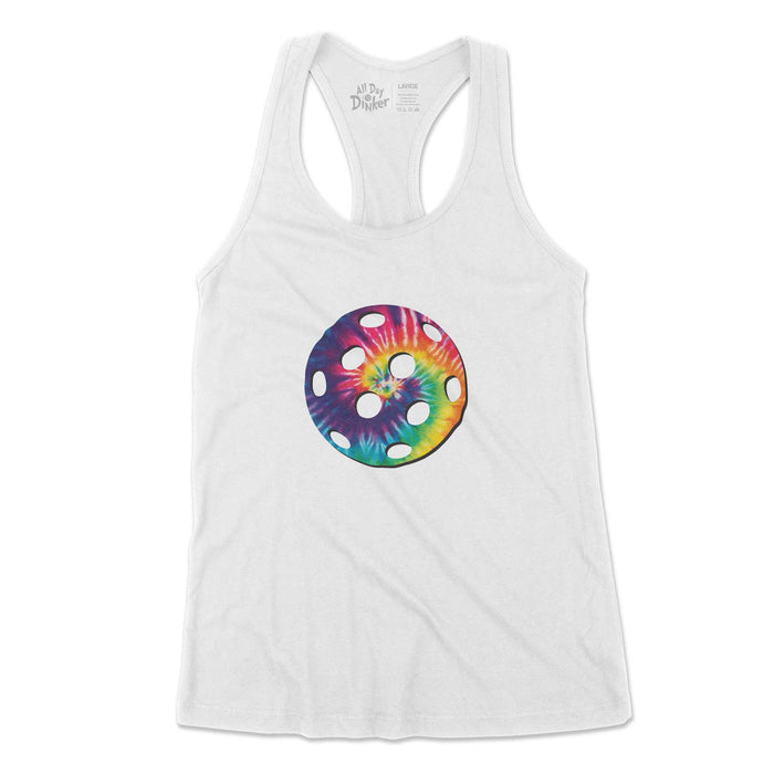 Tie Dye Pickleball - Women's Tank Top - All Day Dinker- Womens Red Tank Top