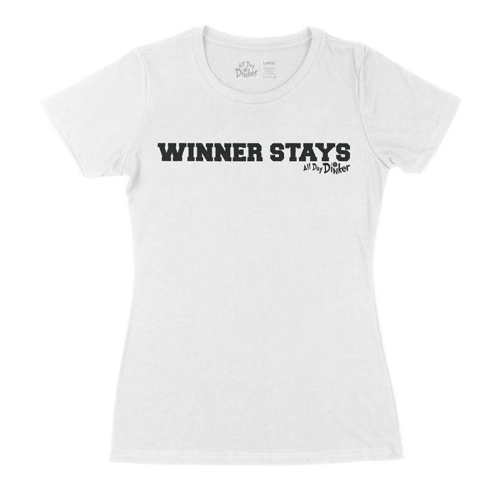 Winner Stays - Women's T-Shirt - All Day Dinker- Womens Red T-Shirt