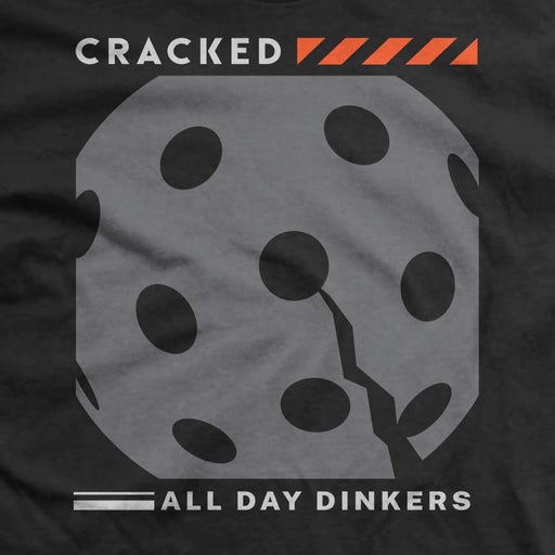 Cracked T-Shirt - All Day Dinker- Unisex Black T-Shirt