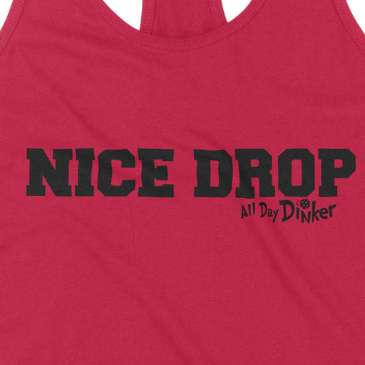 Nice Drop Text - Women's Tank Top - All Day Dinker- Womens Red Tank Top