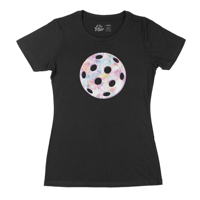 Pastel Pickleball - Women's T-Shirt - All Day Dinker- Womens Black T-Shirt