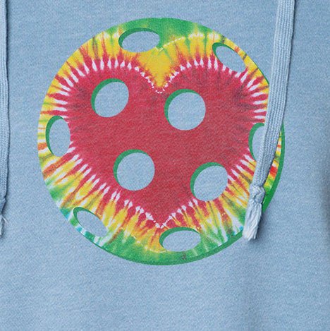 Tie Dye Heart Pickleball - Women's Lightweight Hoodie - All Day Dinker- Womens Dusty_rose Hoodie