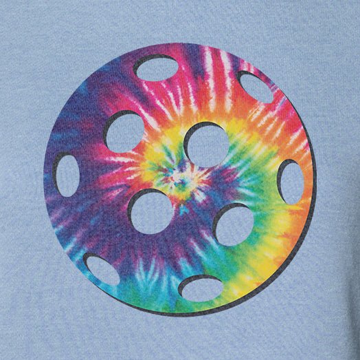 Tie Dye Pickleball - Women's Crewneck Sweatshirt - All Day Dinker- Womens Black CrewNeck