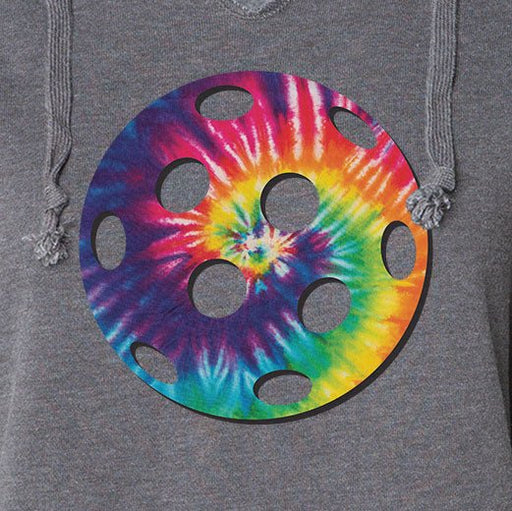 Tie Dye Pickleball - Women's Lightweight Hoodie - All Day Dinker- Womens Black Hoodie