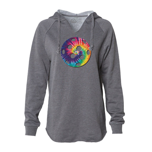 Tie Dye Pickleball - Women's Lightweight Hoodie - All Day Dinker- Womens Black Hoodie