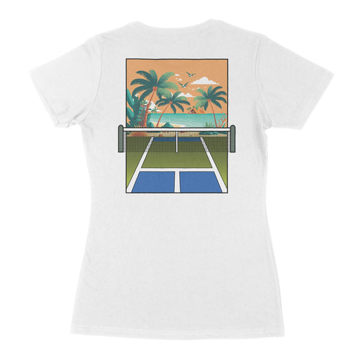 Tropical Court - Women's T-Shirt - All Day Dinker- Womens White T-Shirt