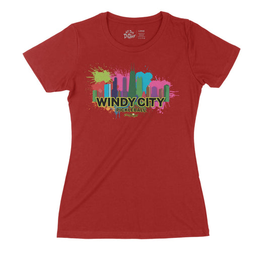 Windy City - Women's T-Shirt - All Day Dinker- Womens Red T-Shirt